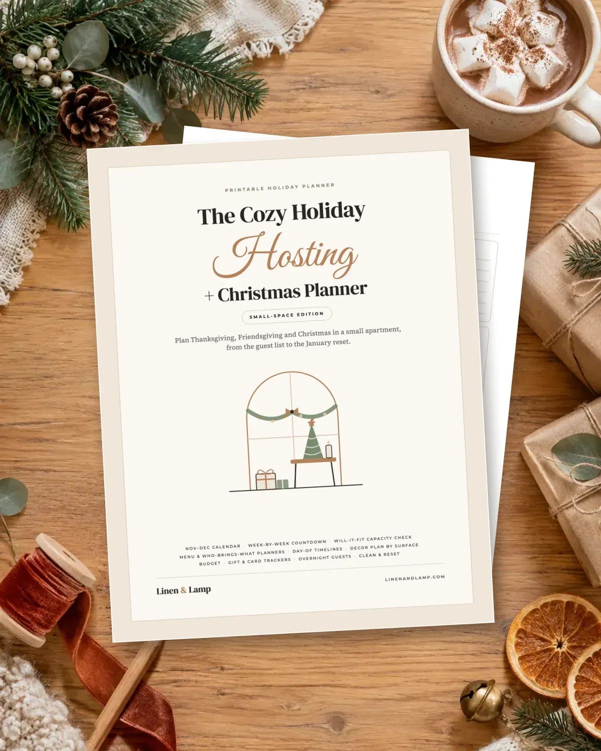 The Cozy Holiday Hosting + Christmas Planner cover