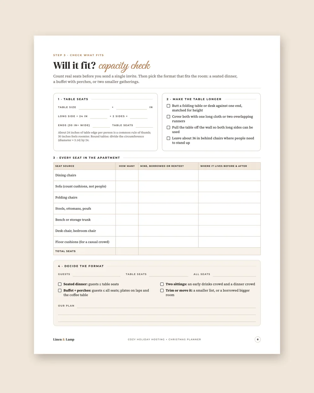 The Cozy Holiday Hosting + Christmas Planner: inside page 1