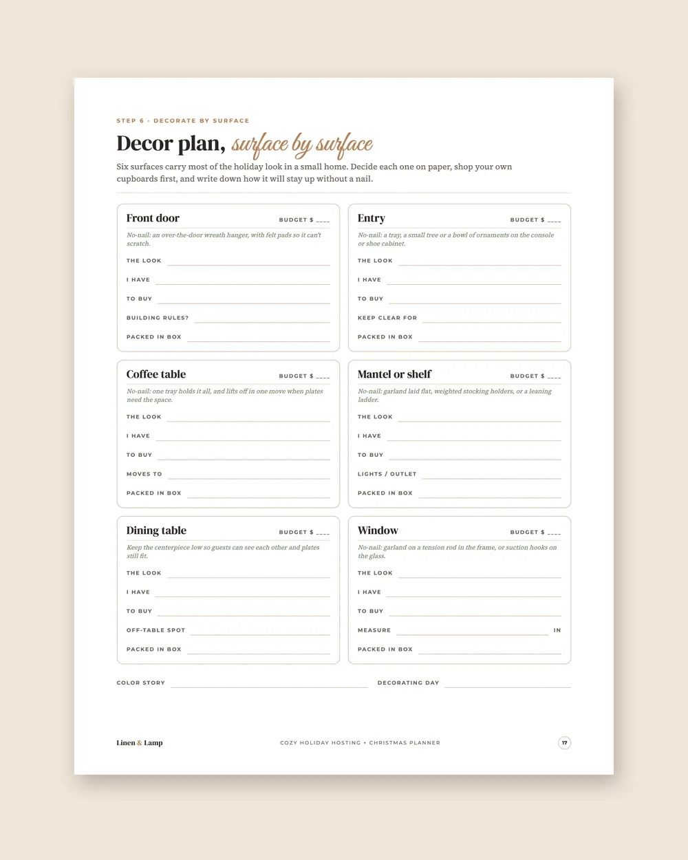 The Cozy Holiday Hosting + Christmas Planner: inside page 2